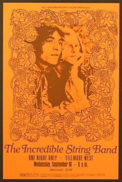 Incredible String Band, Filmore West Sept. 10 1969